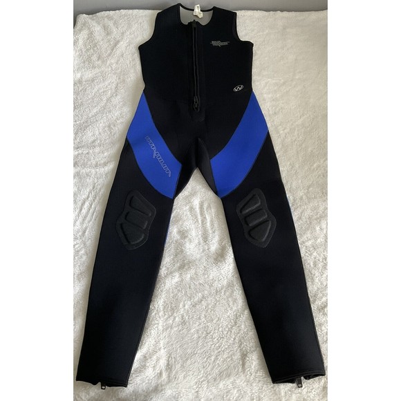 New Deep Sea 3 MM Titanium Wet Suit Scubakayakingsurfing Black W/ Blue Size XL